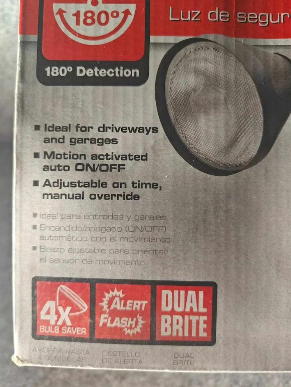 Defiant Motion Security Light NEW Open Box Complete 180° Black DualBrite